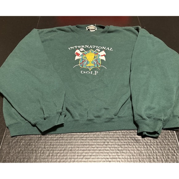 Vintage Other - Vintage International Golf Sweater Ivy‎ Club Classics Size XL Green Embroidered